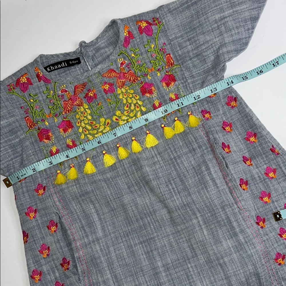 Preowned Khaadi Gray Dress with Colorful Embroidery - Picture 9 of 10